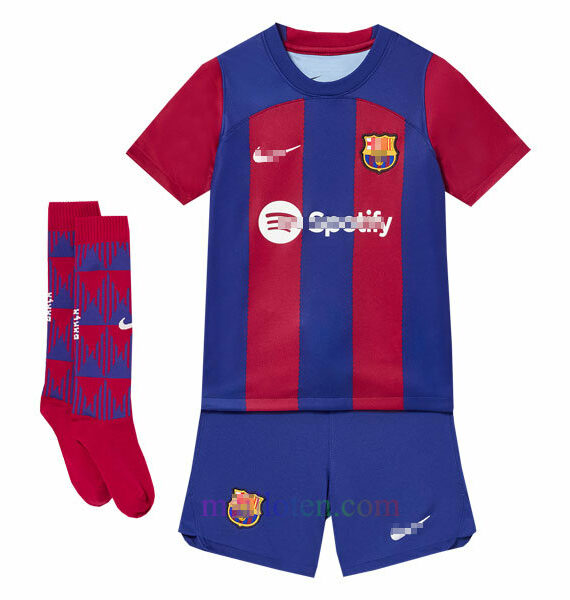 Barcelona Home Kit Kids 2023/24 | Mailloten.com