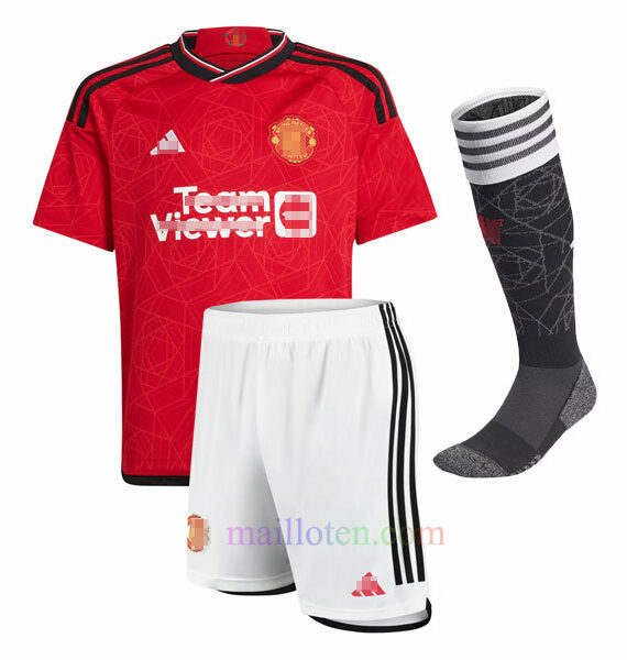 Manchester United Home Kit Kids 2023/24 | Mailloten.com