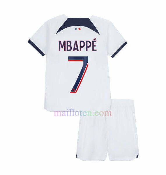 #7 MBAPPE PSG Away Kit Kids 2023/24