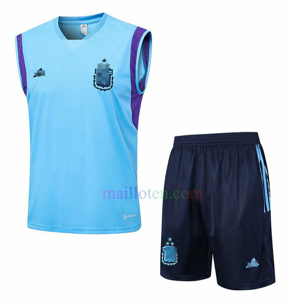 Argentina Sleeveless Training Kits 2023 Blue