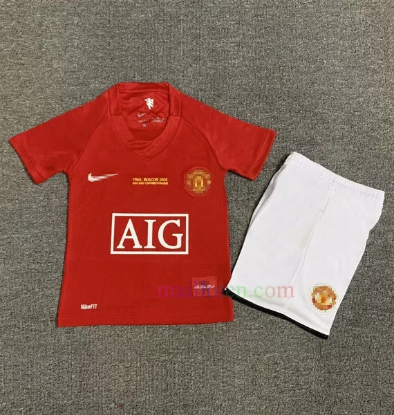 Manchester United Home Kit Kids 2007/08