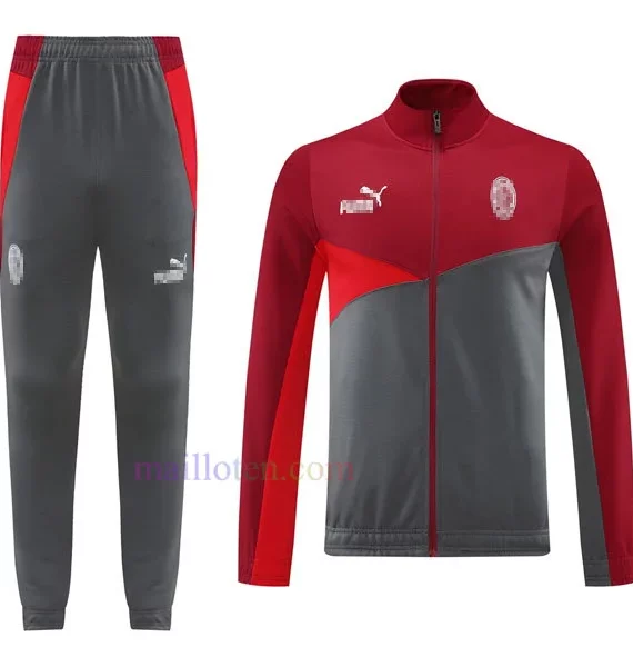 AC Milan Tracksuit 2024/25 Full Zip Red-Gray