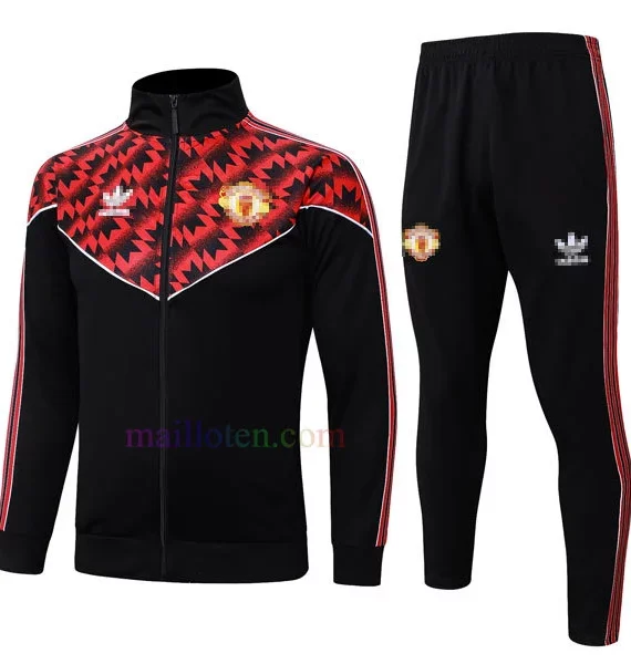 Manchester United Tracksuit 2025/26 Full Zip Black-Red Manchester United Tracksuit 2025/26 Full Zip Black-Red